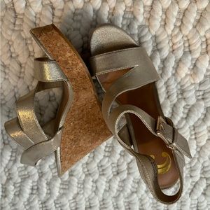 Women’s Gold Wedges Size 9